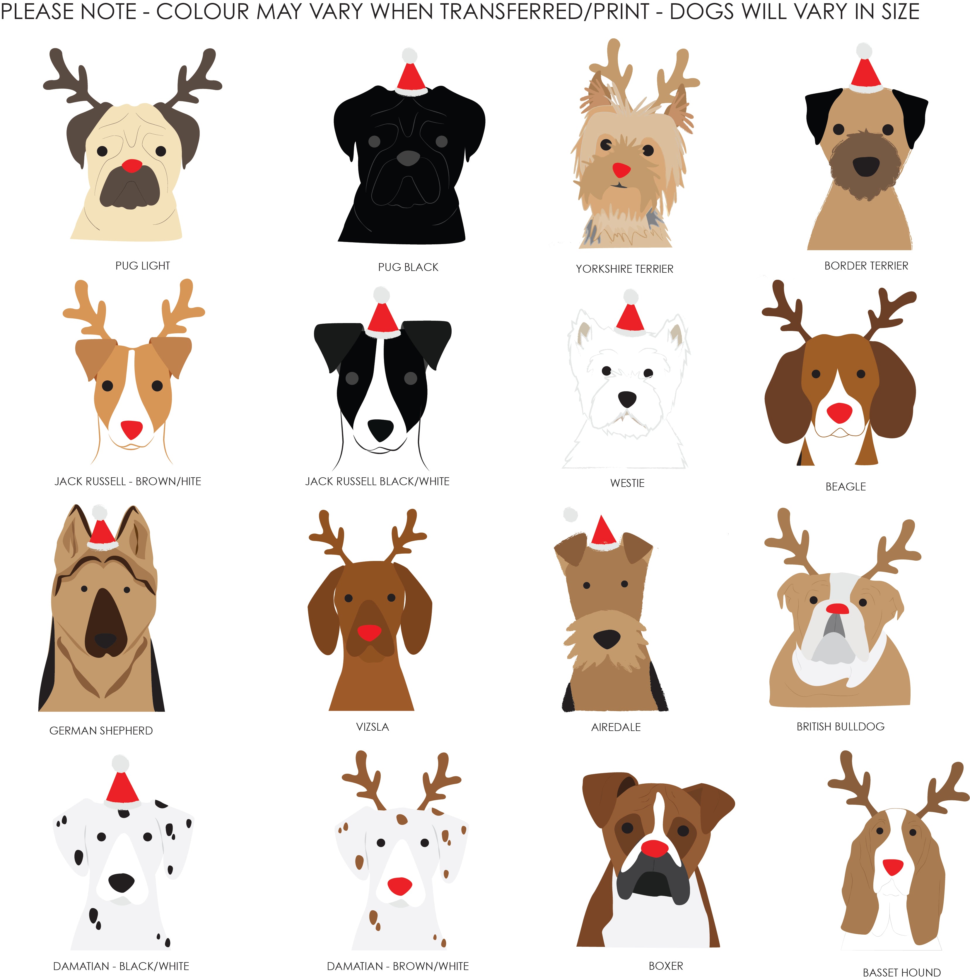 Personalised Dog Christmas Wrapping Paper heather alstead design