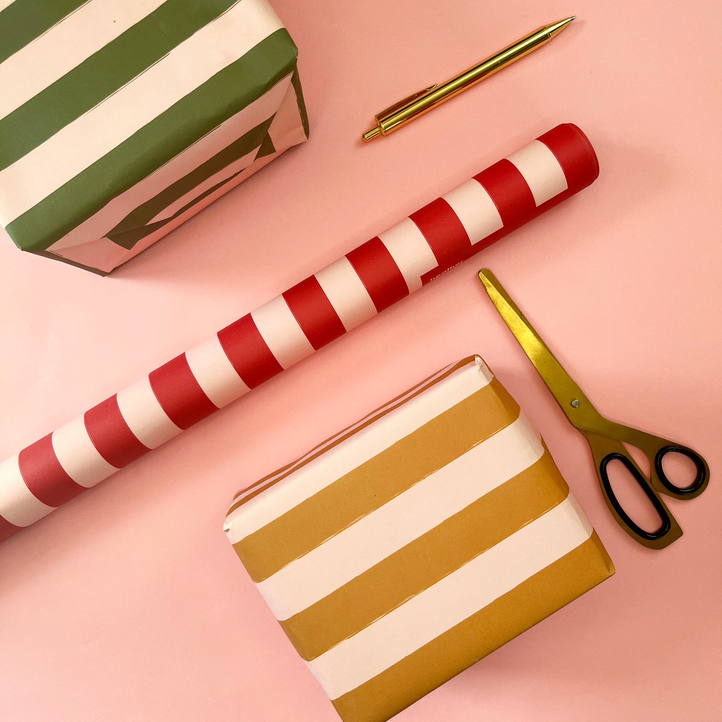 Luxury Candy Cane Striped Christmas Wrapping Paper