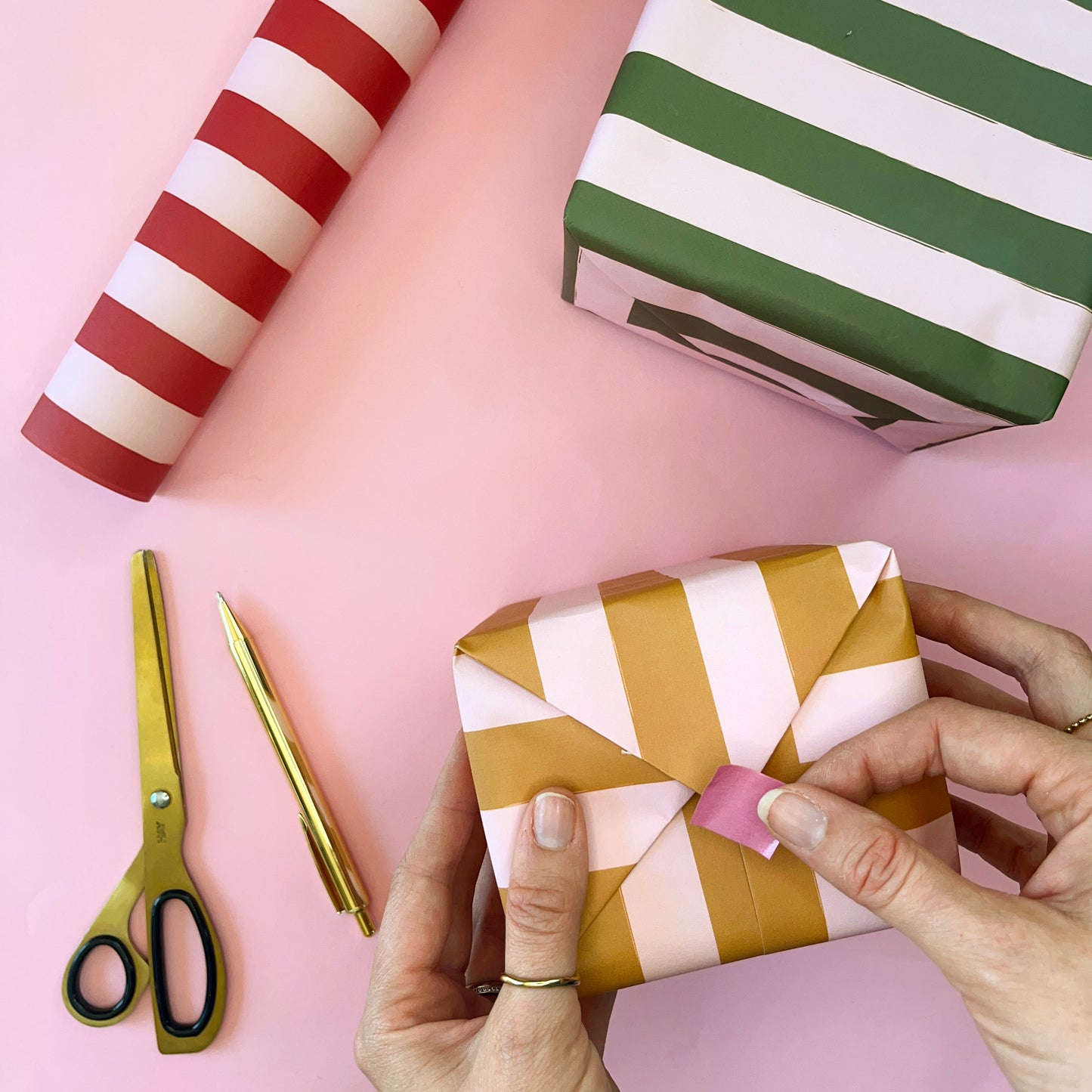 Luxury Candy Cane Striped Christmas Wrapping Paper