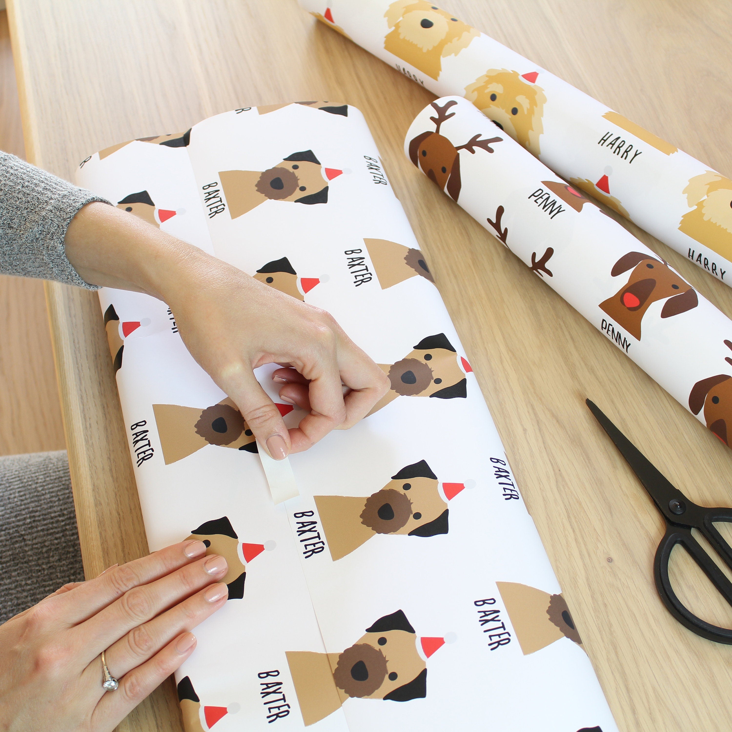 Custom dog 2024 wrapping paper